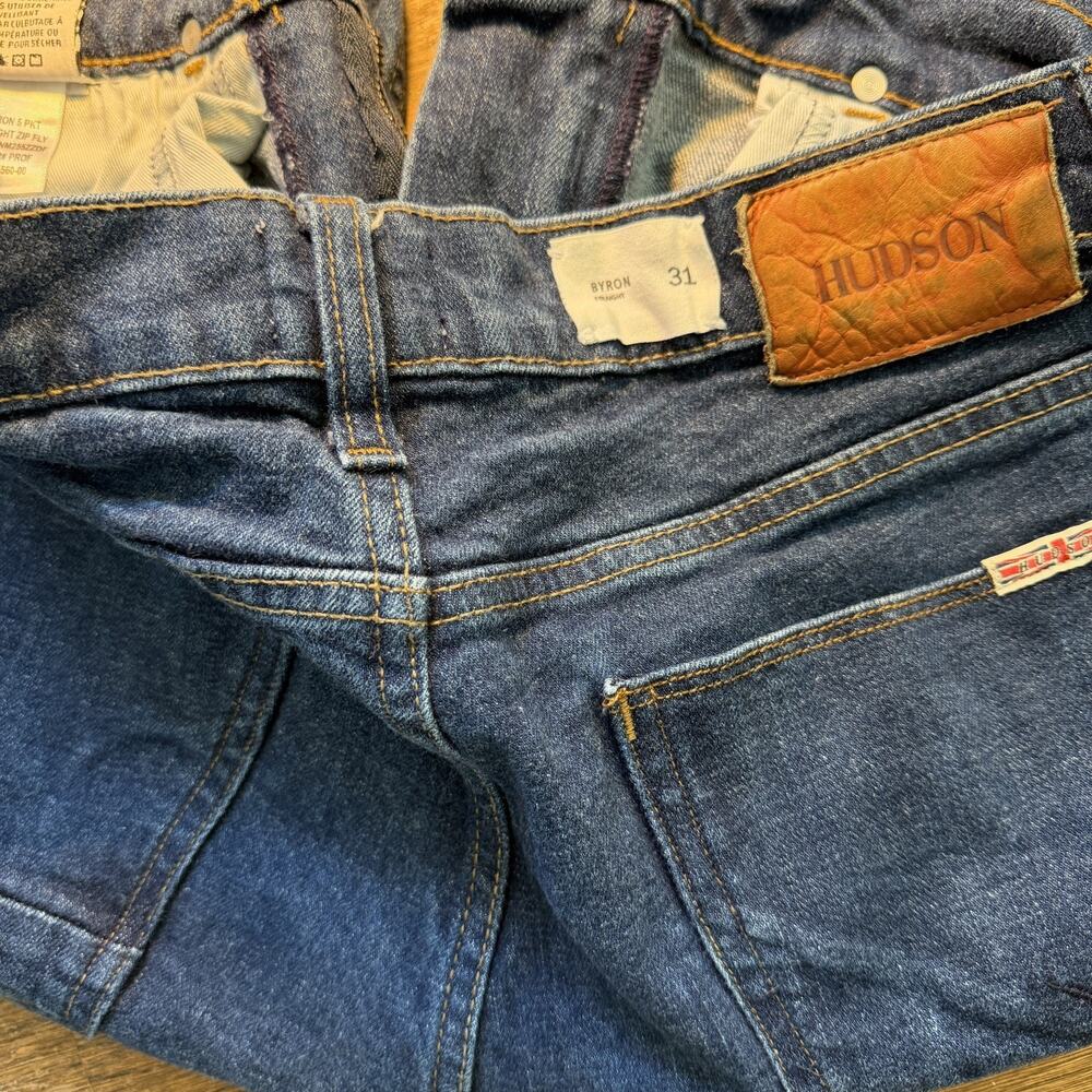 Hudson Byron Straight Leg Denim Jeans, Size 31 - Picture 15 of 16